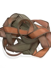 Image 5 of 1PC. CACTUS FLOWER 42" Hand Dyed Finished Edge Silk Wrist Wrap Bracelet/Jewelry/Craft Ribbons