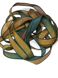 Image 8 of 1PC. FALL MUMS 42" Hand Dyed Finished Edge Silk Wrist Wrap Bracelet/Jewelry/Craft Ribbons