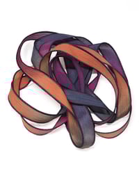 Image 3 of 1PC. FRENZY 42" Hand Dyed Finished Edge Silk Wrist Wrap Bracelet/Jewelry/Craft Ribbons