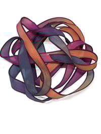 Image 4 of 1PC. FRENZY 42" Hand Dyed Finished Edge Silk Wrist Wrap Bracelet/Jewelry/Craft Ribbons