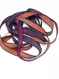 Image 6 of 1PC. FRENZY 42" Hand Dyed Finished Edge Silk Wrist Wrap Bracelet/Jewelry/Craft Ribbons