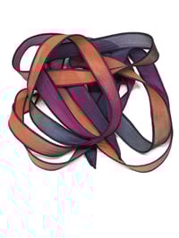 Image 8 of 1PC. FRENZY 42" Hand Dyed Finished Edge Silk Wrist Wrap Bracelet/Jewelry/Craft Ribbons