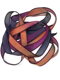 Image 2 of 1PC. FRENZY 42" Hand Dyed Finished Edge Silk Wrist Wrap Bracelet/Jewelry/Craft Ribbons