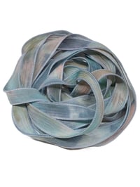 Image 4 of 1PC. SPECKLED EGGS  42" Hand Dyed Finished Edge Silk Wrist Wrap Bracelet/Jewelry/Craft Ribbons