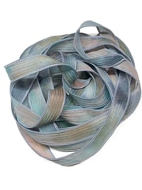 Image 5 of 1PC. SPECKLED EGGS  42" Hand Dyed Finished Edge Silk Wrist Wrap Bracelet/Jewelry/Craft Ribbons