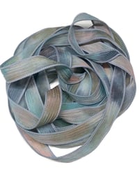 Image 3 of 1PC. SPECKLED EGGS  42" Hand Dyed Finished Edge Silk Wrist Wrap Bracelet/Jewelry/Craft Ribbons