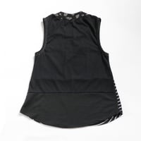 Image 2 of nine 9 9th ninth birthday bday party tee COURTNEYCOURTNEY black curved hem tank top shirt stripe