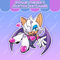 Rogue the Bat Acrylic Keychain