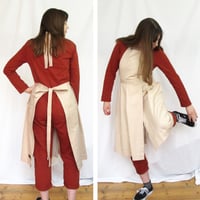 Image 17 of Pleated Denim Split Leg Apron for Potters & Artists. No14:2