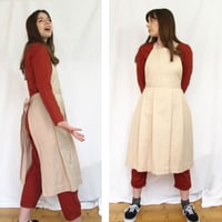 Image 18 of Pleated Denim Split Leg Apron for Potters & Artists. No14:2