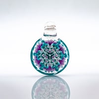 Image 5 of Glass by Blake Dot Flower Pendant (Medium)