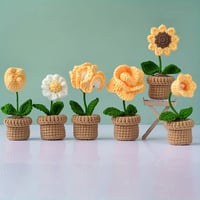 Image 4 of Crochet Kit for Beginners 6pcs Potted Cute Flowers 