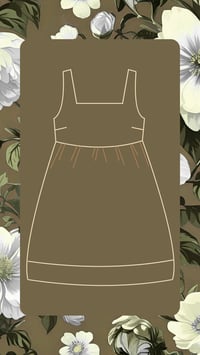 Image 1 of Custom Made ‘Meadow Lark’ Natural Fibre Mini Dress