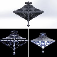 Image 10 of Star Wars Armada Dark Empire ECLIPSE SUPER Star Destroyer Raw OR Fully hand-painted Model 3D 12k Res