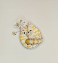 Image 3 of Ympyrä magneetti, tiikeri tai kissa savityö