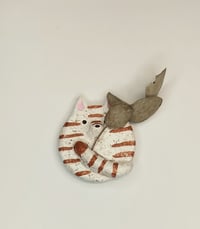 Image 4 of Ympyrä magneetti, tiikeri tai kissa savityö