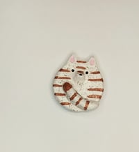 Image 5 of Ympyrä magneetti, tiikeri tai kissa savityö