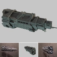 Image 4 of HALO Fleet Battles (Star Wars Armada scale) UNSC Autumn-Class Heavy Cruiser Hand-Painted or Raw 14k 
