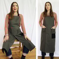 Image 15 of Ultimate Makers Apron - Cargo Pockets, Adjustable Crossback, Split Leg. Tough Black Canvas No23:2
