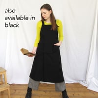 Image 6 of Ultimate Makers Apron - Split Leg, Adjustable Crossback, Cargo Pockets, Tough Canvas. Green No23