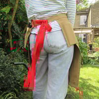 Image 8 of NEW! Gardening Apron with Harvesting Pouch and Pockets for Secateurs and Phone. Tan Canvas