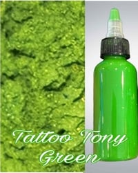 Image 1 of Tattoo Tony Green Powder Pigment 
