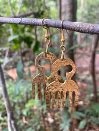 Image 1 of Brass Andinkra Duane Earrings