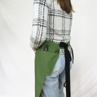 Image 3 of NEW! Gardeners Apron with Pouch Pocket & Special Pockets for Secateurs and Phone. Green Canvas 26:1