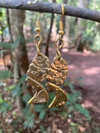 Image 1 of Brass Nubian Queen Earrings