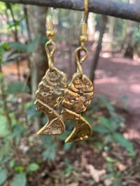 Image 2 of Brass Nubian Queen Earrings