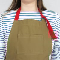 Image 11 of NEW! Garden Apron with Specialist Pockets and Gathering Pouch Feature. Teal/Blue/Green Canvas. 26:1