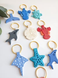 Image 3 of Gray Shimmer Shark Keychain 
