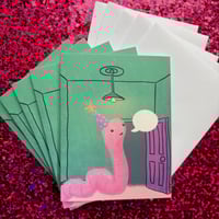 Image 1 of 5-card party worm set