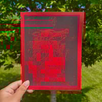 Image 2 of wolves block print