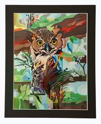Image 4 of Vigilance, Great Horned Owl, print