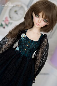 Image 5 of LIMITED - Aqua and Black lace gown for MNF/PetiteMarionette girls