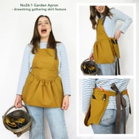 Image 17 of NEW! Gardening Apron with Harvesting Pouch and Pockets for Secateurs and Phone. Tan Canvas