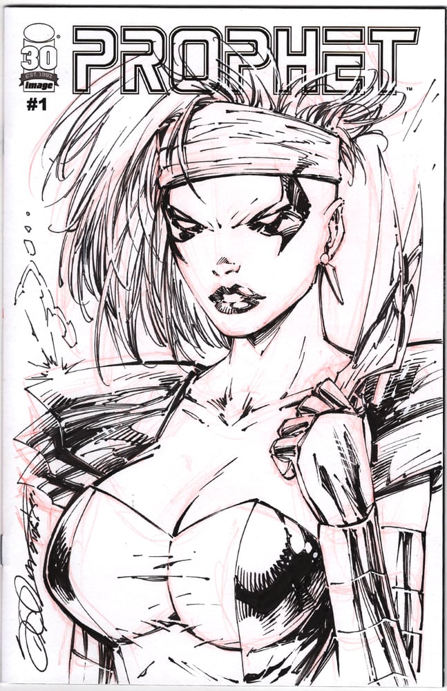 Image of PROPHET #1 FEATURING SHELBY ROBERTSON ORIGINAL FRONT AND BACK COVER SKETCH