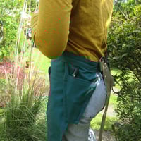 Image 20 of NEW! Gardening Apron with Harvesting Pouch and Pockets for Secateurs and Phone. Tan Canvas