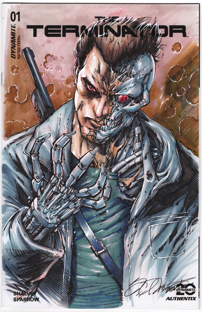 Image of The TERMINATOR #1 FEATURING SHELBY ROBERTSON ORIGINAL SKETCH