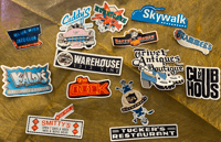 Image 1 of Retro Downtown Cincinnati Vinyl Stickers 