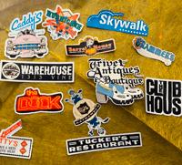 Image 2 of Retro Downtown Cincinnati Vinyl Stickers 