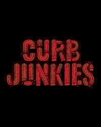 Image 2 of CJ "DAMAGED" T-shirt red on black