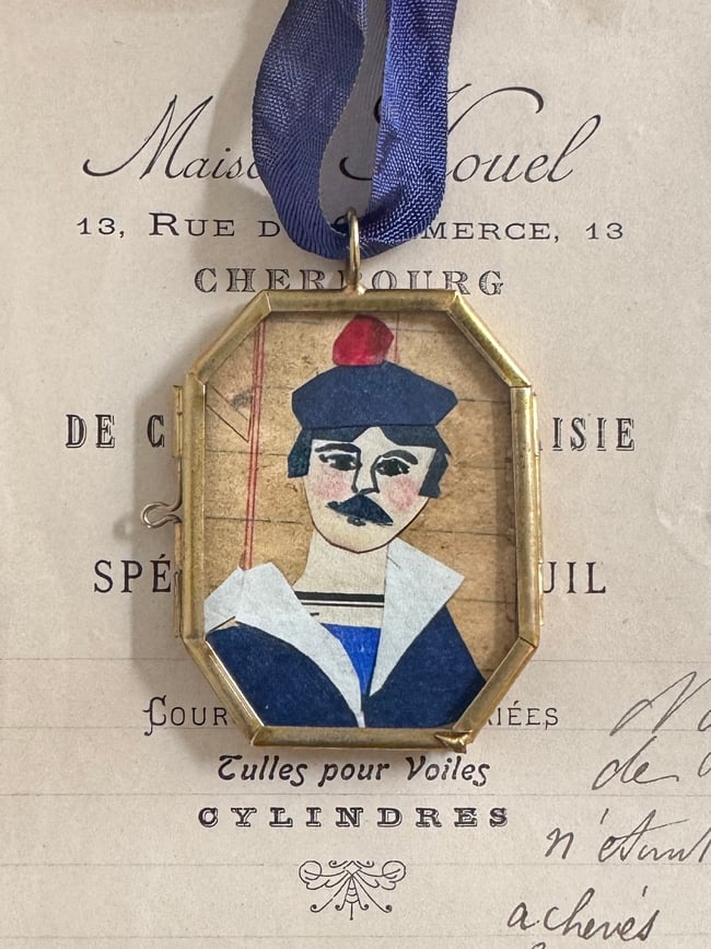 Salty Sailor ~ giclée print in classic gold