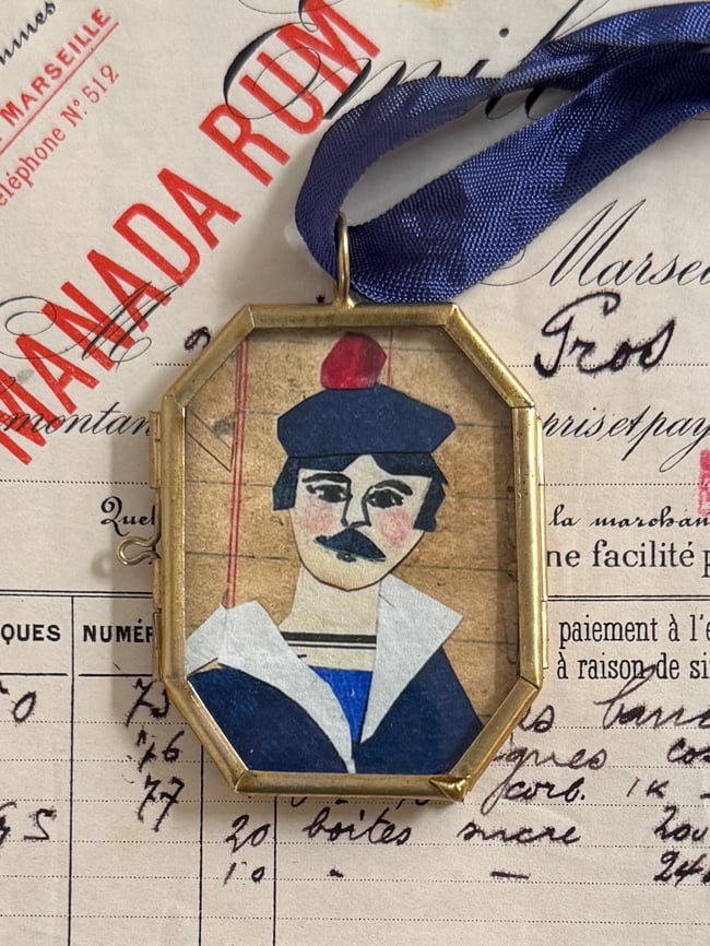 Salty Sailor ~ giclée print in classic gold