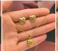 Heart Earrings and Necklace Set