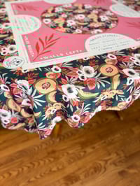 Image 1 of Mahjong Tablecloth Instructional and Decorative (Navy &amp; Pink)