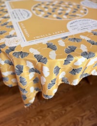 Image 1 of Mahjong Tablecloth Instructional and Decorative (Yellow Ginkgo)
