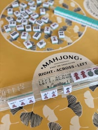 Image 2 of Mahjong Tablecloth Instructional and Decorative (Yellow Ginkgo)