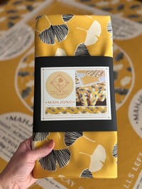 Image 3 of Mahjong Tablecloth Instructional and Decorative (Yellow Ginkgo)